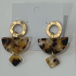 Drop Acrylic Pierced Earrings, One Size